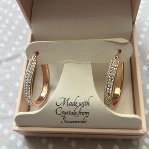 Rose Gold Earrings Made with Crystals from Swarovski